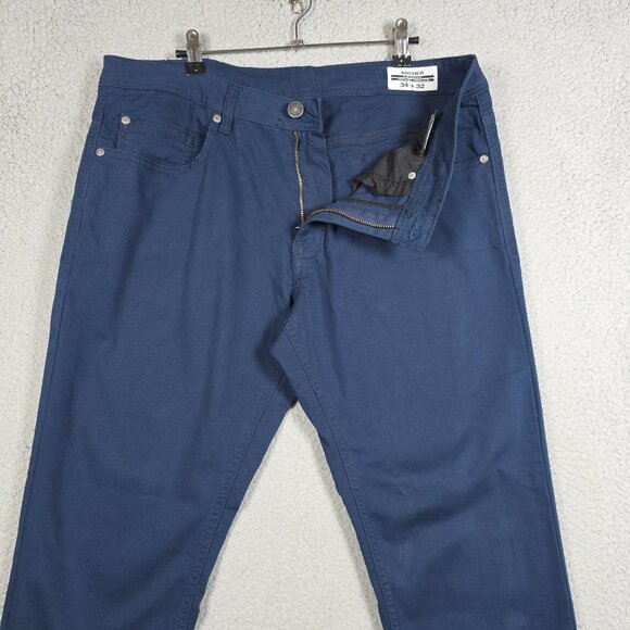 Buffalo David Bitton Pants Mens Size 34x32 Blue Cotton Archer Slim Stretch NWT - Picture 1 of 11